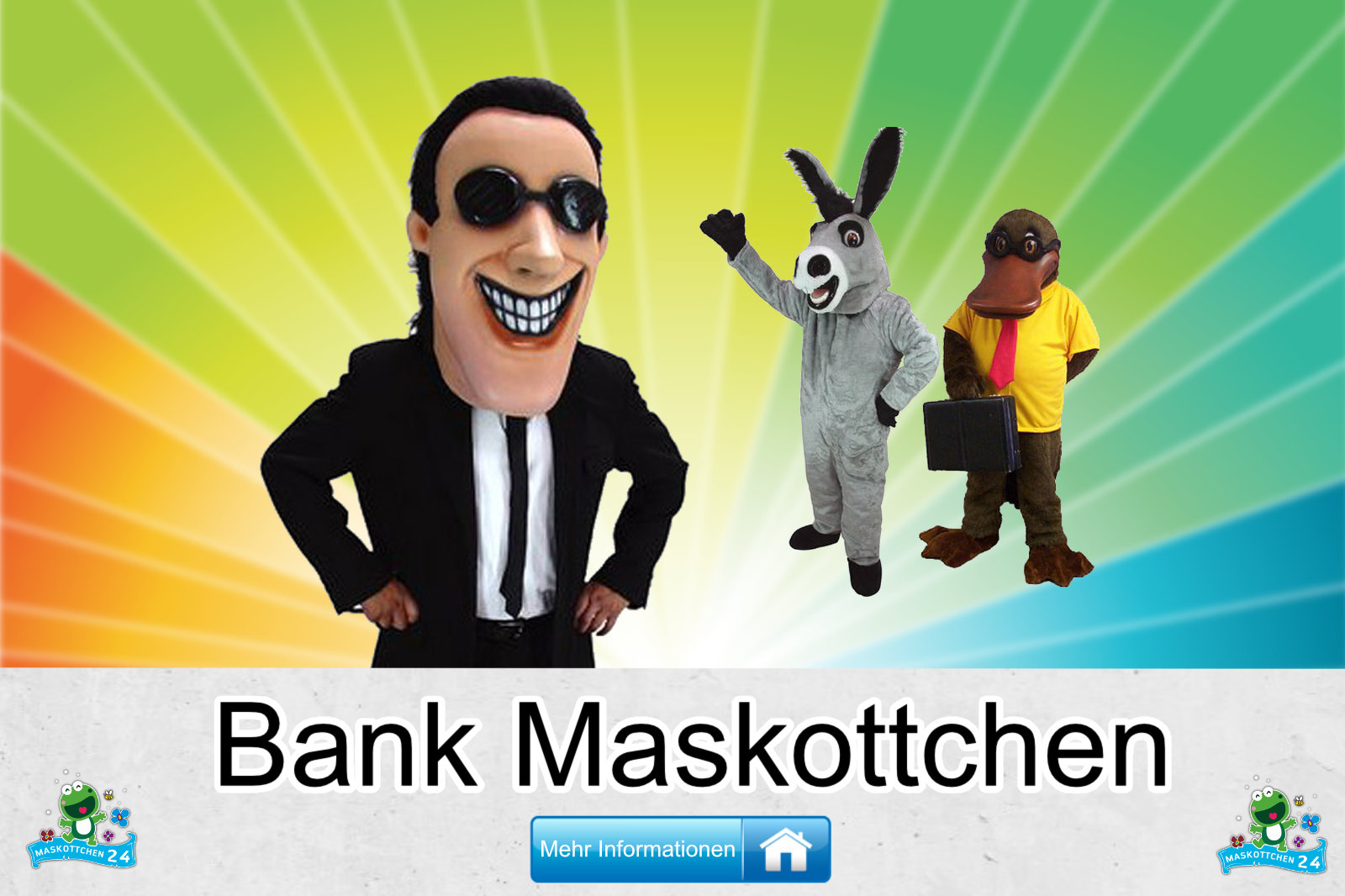 Bank Kostüme Maskottchen Karneval Produktion Firma Bau Bank