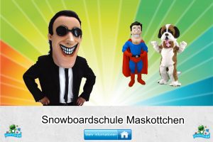 Snowboardschule-Kostueme-Maskottchen-Karneval-Produktion-Lauffiguren